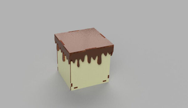 Gift box with lid in chocolate - Image 2