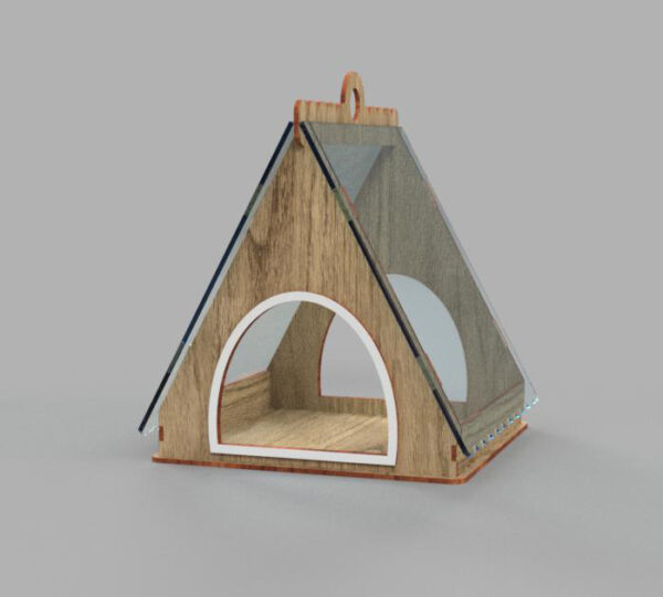 Triangular House Bird Feeder - Image 2