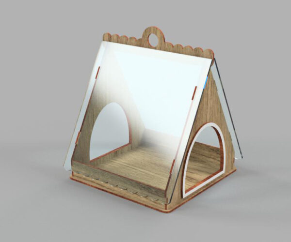 Triangular House Bird Feeder - Image 3