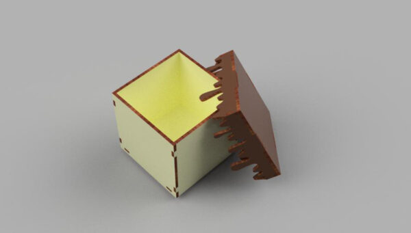 Gift box with lid in chocolate - Image 4