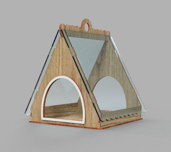 Triangular House Bird Feeder - Image 4
