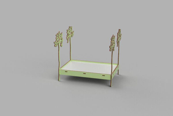 Bed for dolls with Trees - Image 2