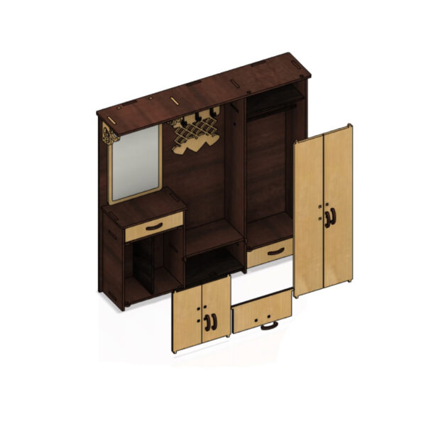 Wardrobe with mirror for dolls - Image 12