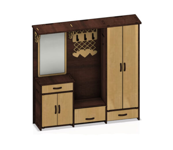 Wardrobe with mirror for dolls - Image 14