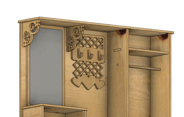 Wardrobe with mirror for dolls - Image 17