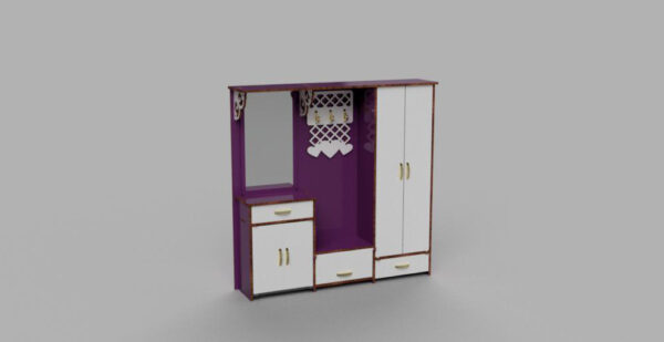 Wardrobe with mirror for dolls - Image 3