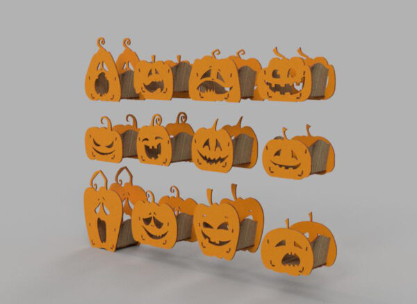 Halloween set of gift boxes, Pumpkin pots - Image 2