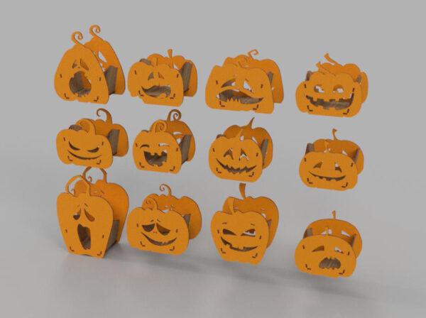 Halloween set of gift boxes, Pumpkin pots - Image 3