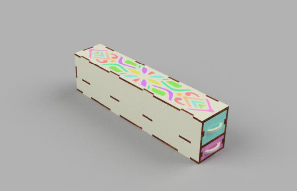 Pencil case with patterns