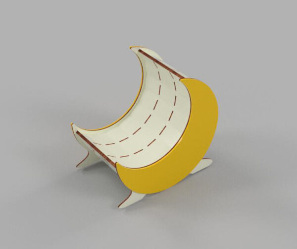 Newborn Crescent Carved Wood Photo Prop - Image 5
