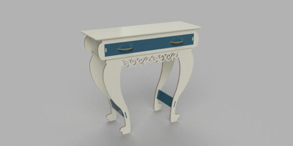 Wood desk with drawers