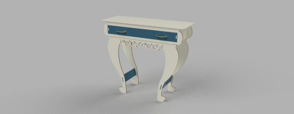 Wood desk with drawers - Image 2