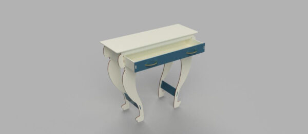 Wood desk with drawers - Image 3