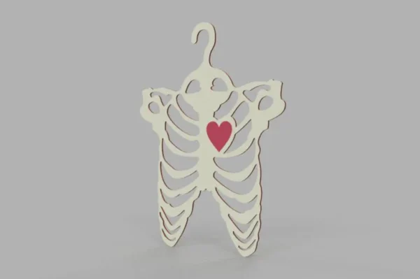 Skeleton shape playwooden clothes hanger