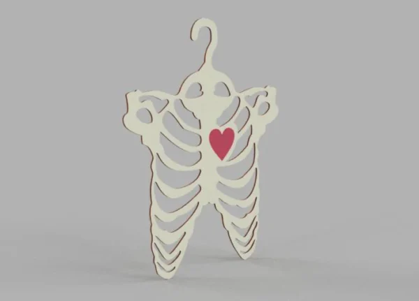 Skeleton shape playwooden clothes hanger - Image 2