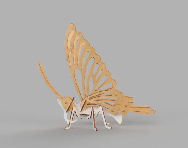 3D Butterfly Laser File - Image 2