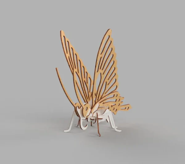 3D Butterfly Laser File - Image 3