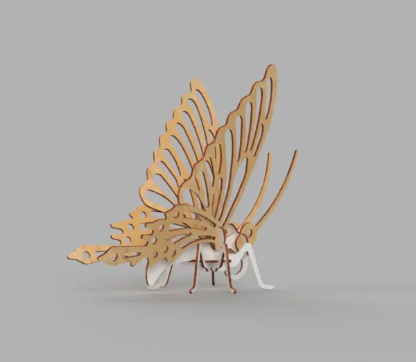 3D Butterfly Laser File - Image 4