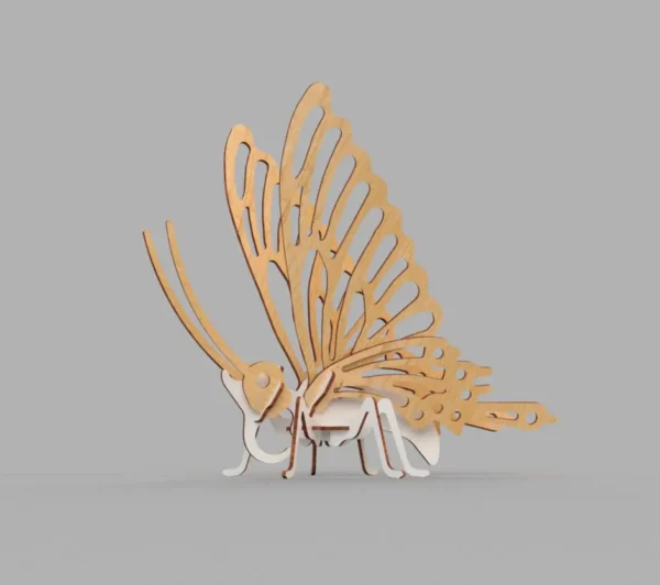 3D Butterfly Laser File