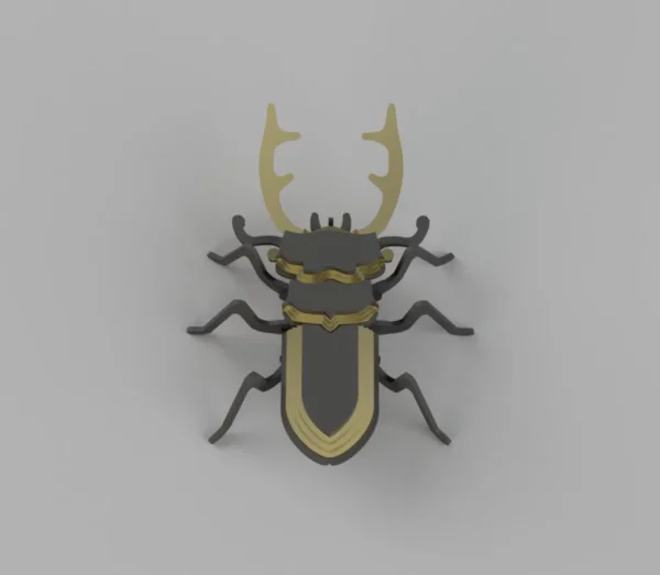 Beetle Stag 3D Puzzle SVG Laser Cut File - Image 2