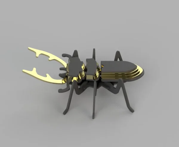 Beetle Stag 3D Puzzle SVG Laser Cut File - Image 3