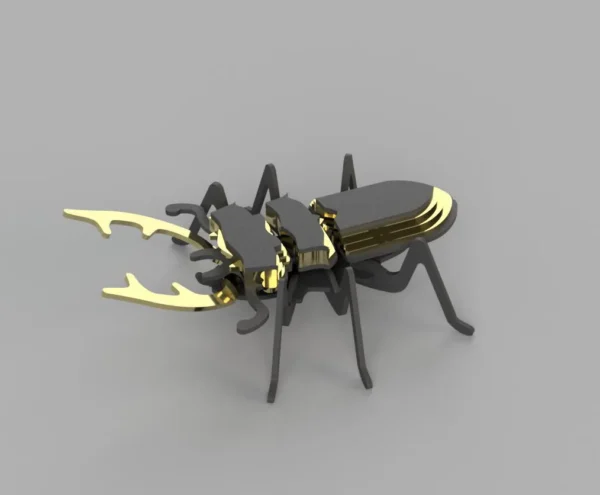 Beetle Stag 3D Puzzle SVG Laser Cut File - Image 4