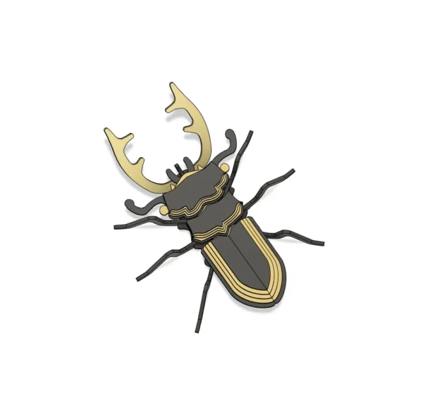 Beetle Stag 3D Puzzle SVG Laser Cut File - Image 5