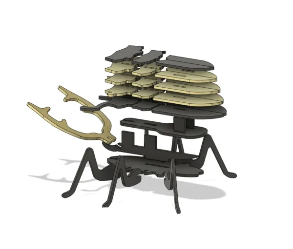 Beetle Stag 3D Puzzle SVG Laser Cut File - Image 6