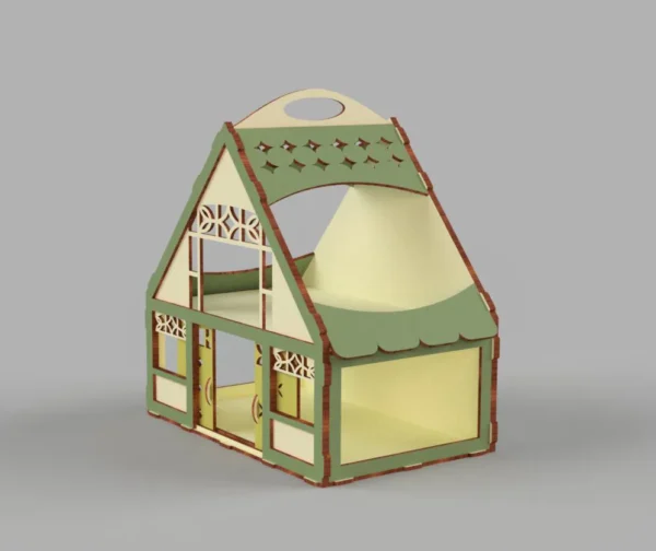 Enchanting Wooden Dollhouse Unique Christmas Gift for Girls - Image 3
