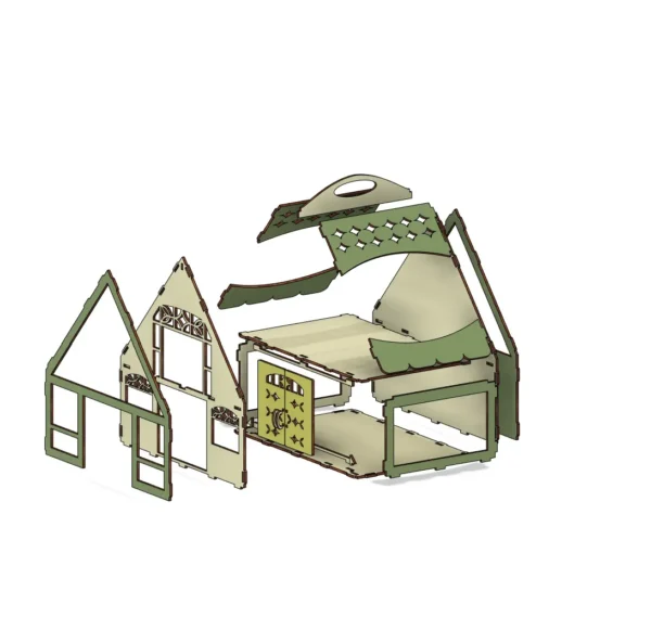 Enchanting Wooden Dollhouse Unique Christmas Gift for Girls - Image 7