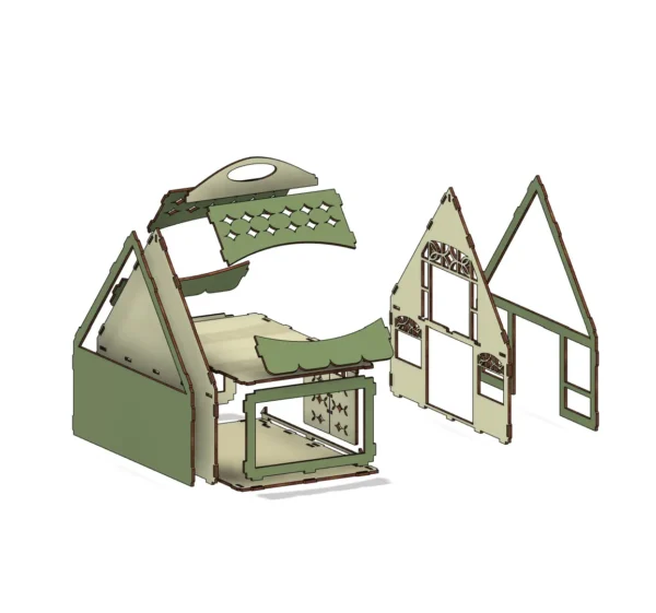 Enchanting Wooden Dollhouse Unique Christmas Gift for Girls - Image 8