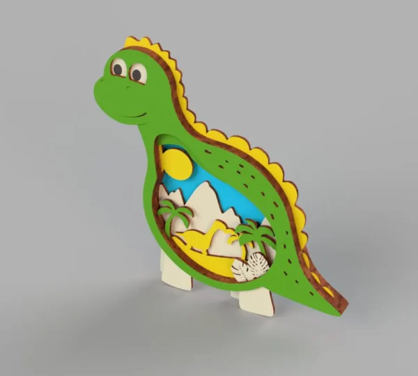 Multilayered Dinosaur 3D room decor - Image 3