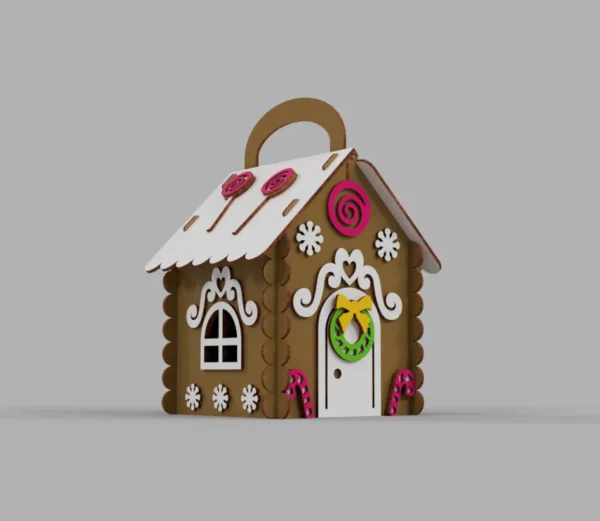3D Gingerbread House Christmas