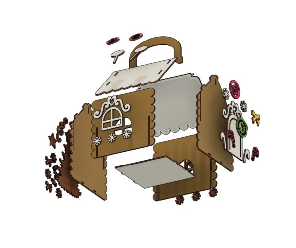 3D Gingerbread House Christmas - Image 7