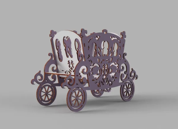 Carriage Flower Stand Candy Box Basket - Image 3