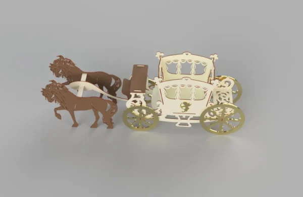 3D Carriage with horses bundle - Image 4