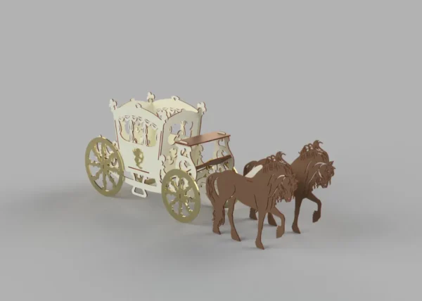 3D Carriage with horses bundle - Image 5