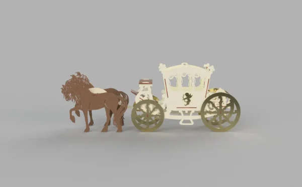 3D Carriage with horses bundle - Image 6