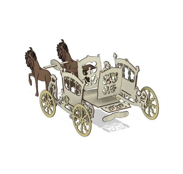 3D Carriage with horses bundle - Image 7
