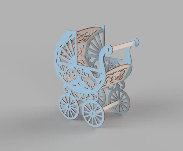 Baby Stroller Laser cut design