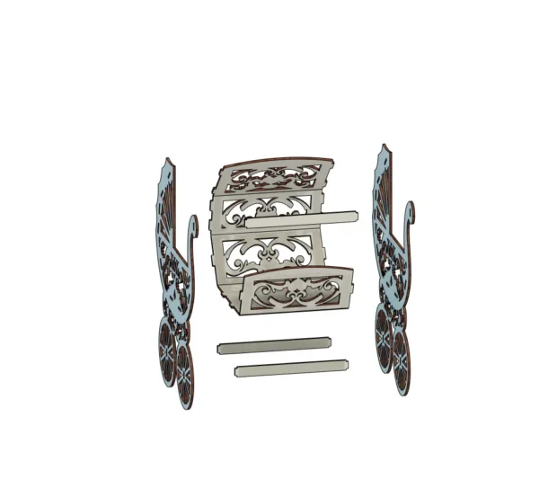 Baby Stroller Laser cut design - Image 6