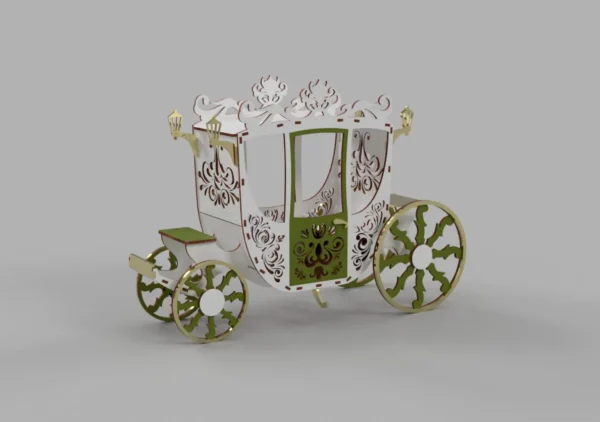 3D Carriage decorative horse cart