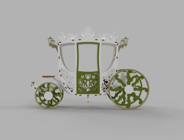 3D Carriage decorative horse cart - Image 2
