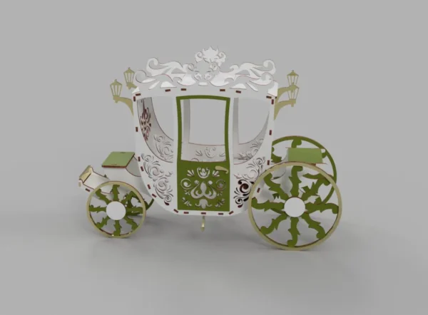 3D Carriage decorative horse cart - Image 3