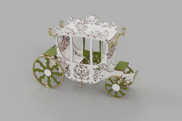 3D Carriage decorative horse cart - Image 4
