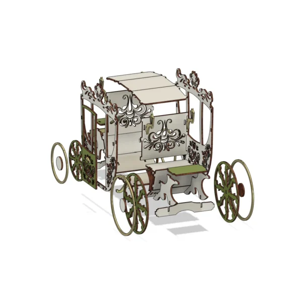 3D Carriage decorative horse cart - Image 6