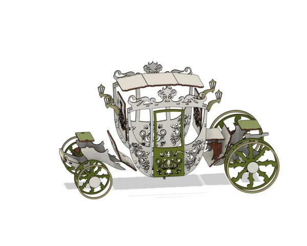 3D Carriage decorative horse cart - Image 7