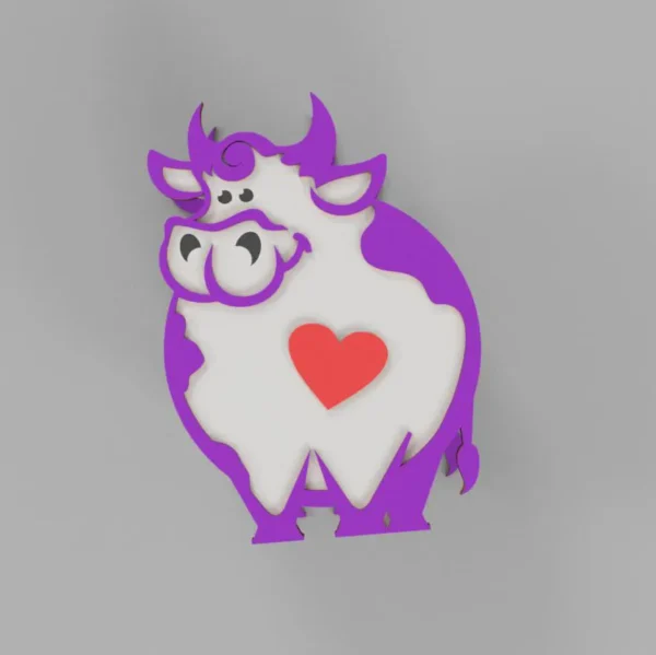 Round box Cow Bull - Image 4