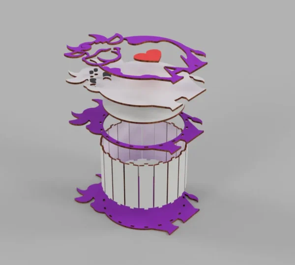 Round box Cow Bull - Image 6