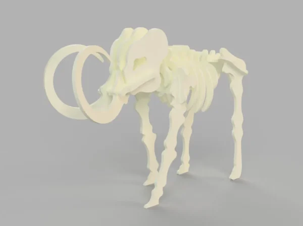 Mammoth 3D model dinosaur skeleton - Image 5